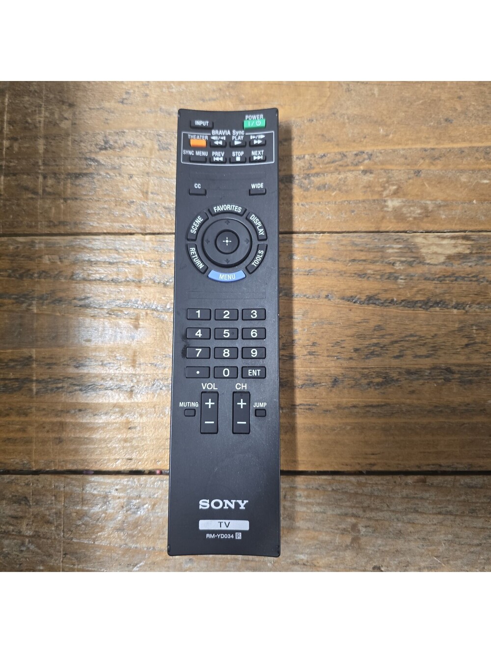 Sony Remote Control RM-YD034 For Bravia KDL-40EX500 TV Genuine Tested Works OEM